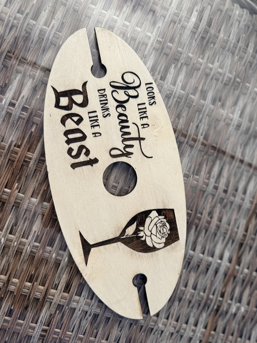 Beauty & Beast vinglassholder