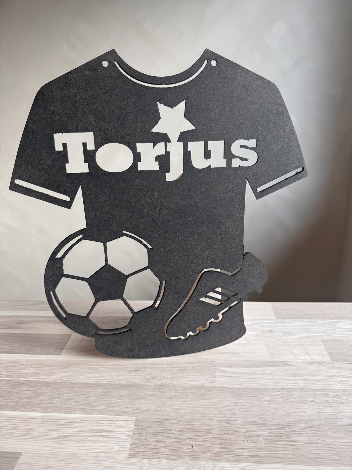 Fotballskjorte skilt