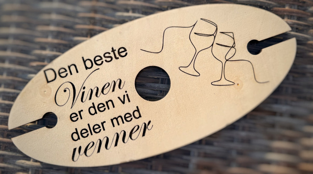 Vinglassholder til flaske