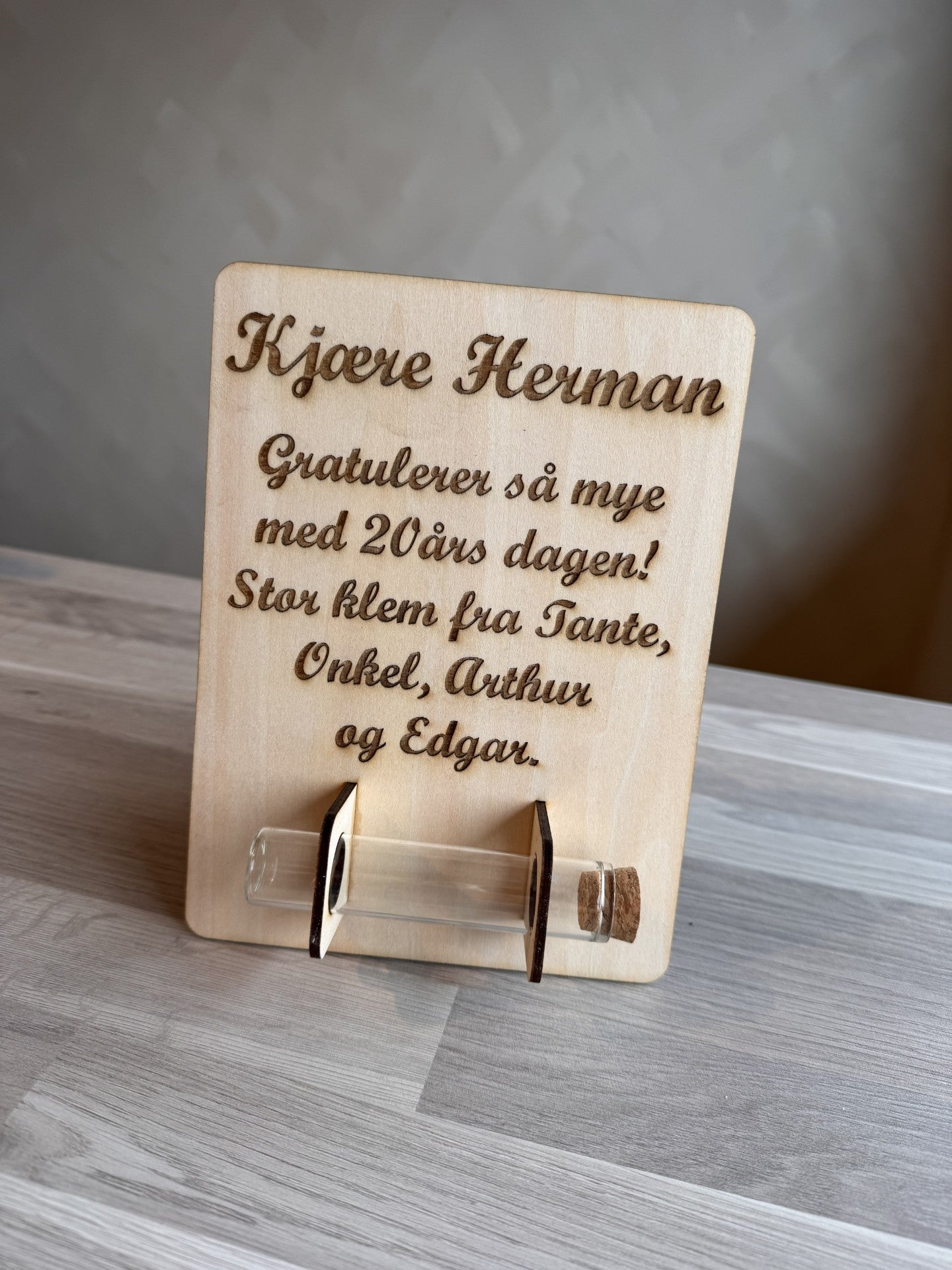 Gavekort med rør til pengegave