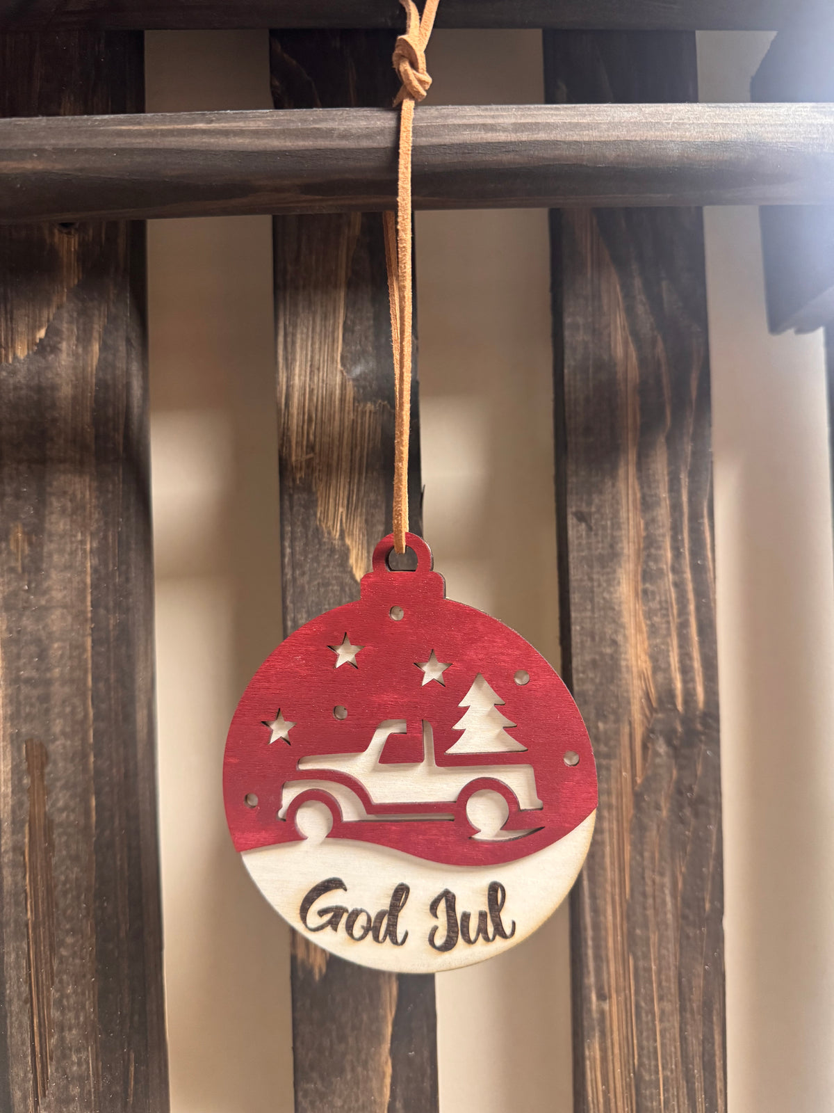 Julekuler i tre - God Jul! Velg mellom 9 fine motiv