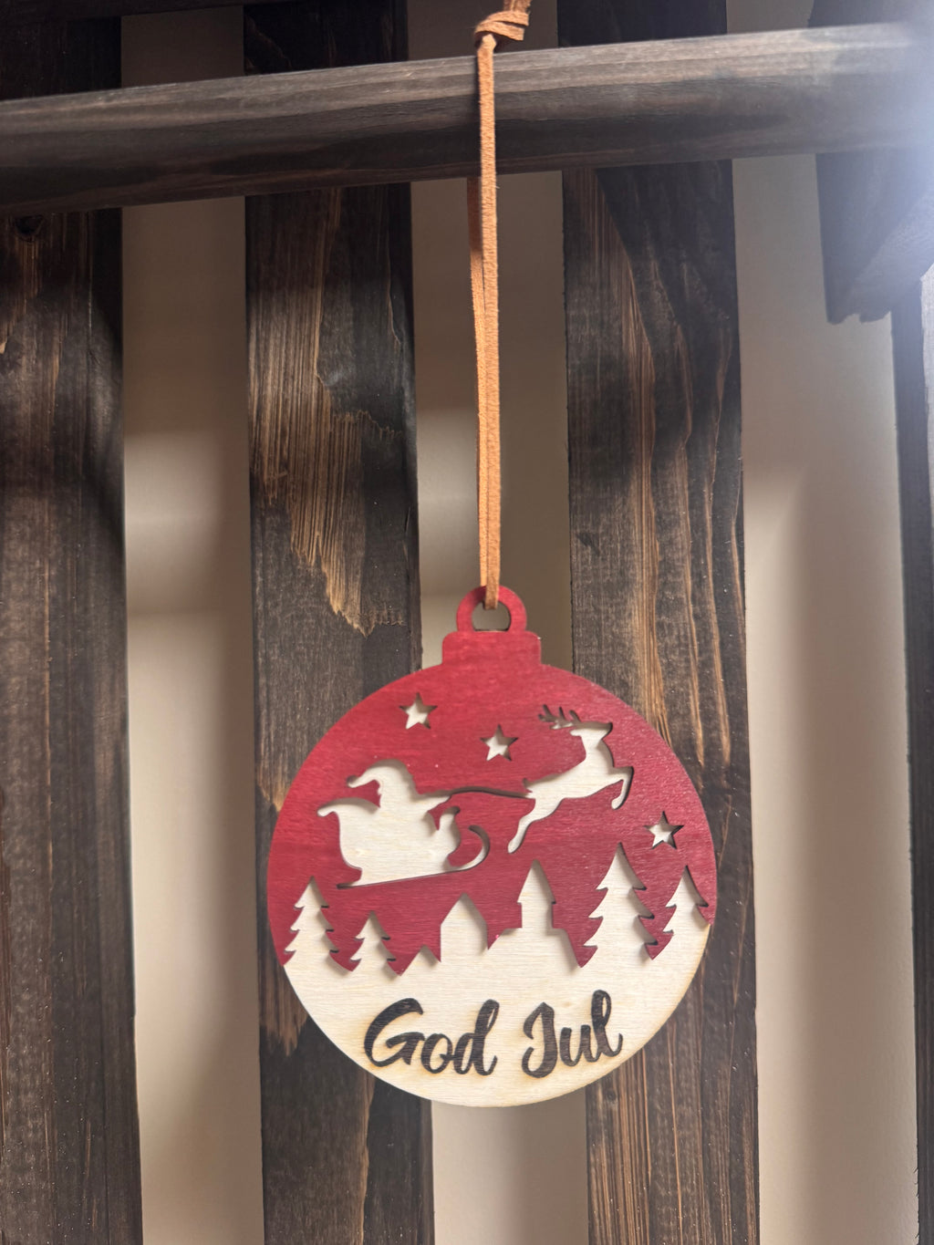 Julekuler i tre - God Jul! Velg mellom 9 fine motiv