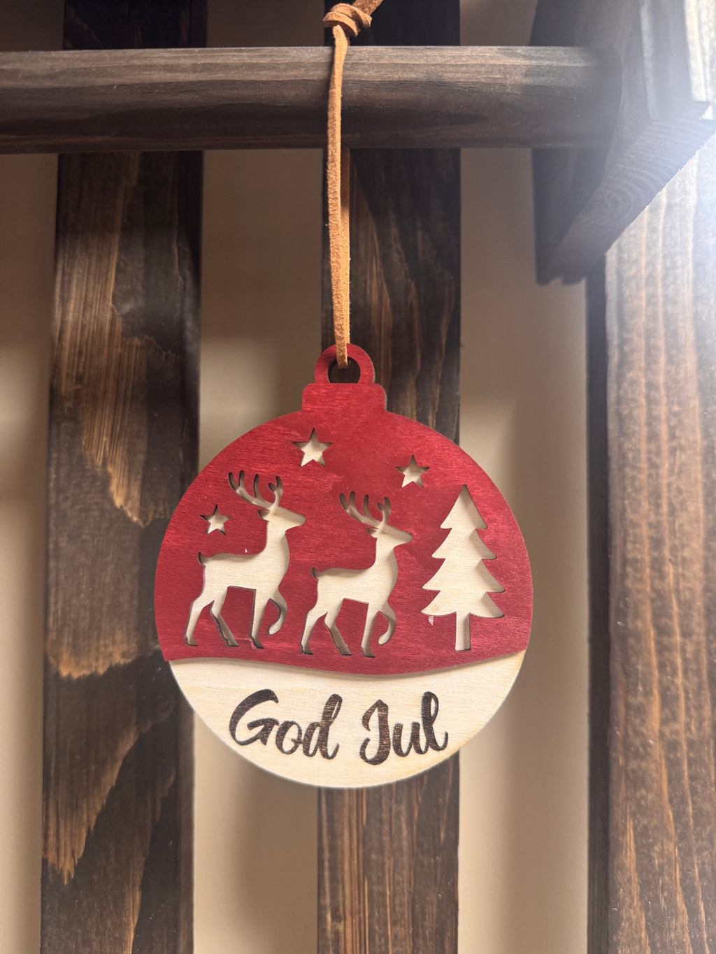 Julekuler i tre - God Jul! Velg mellom 9 fine motiv