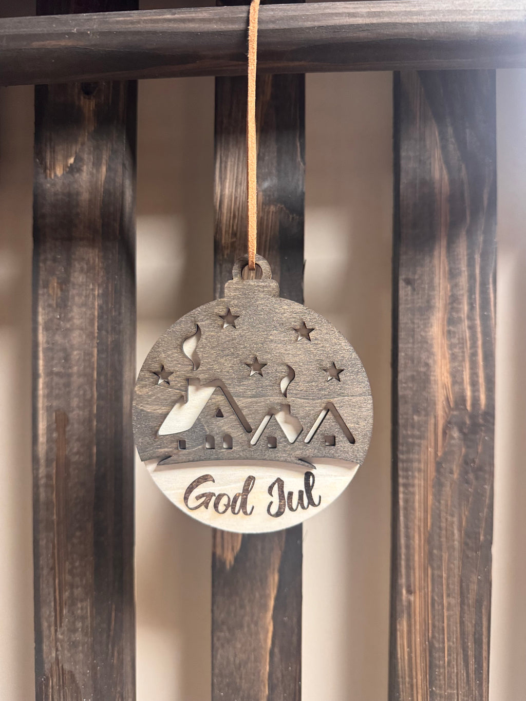Julekuler i tre - God Jul! Velg mellom 9 fine motiv