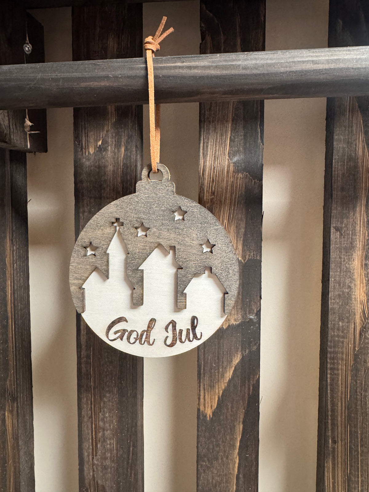 Julekuler i tre - God Jul! Velg mellom 9 fine motiv