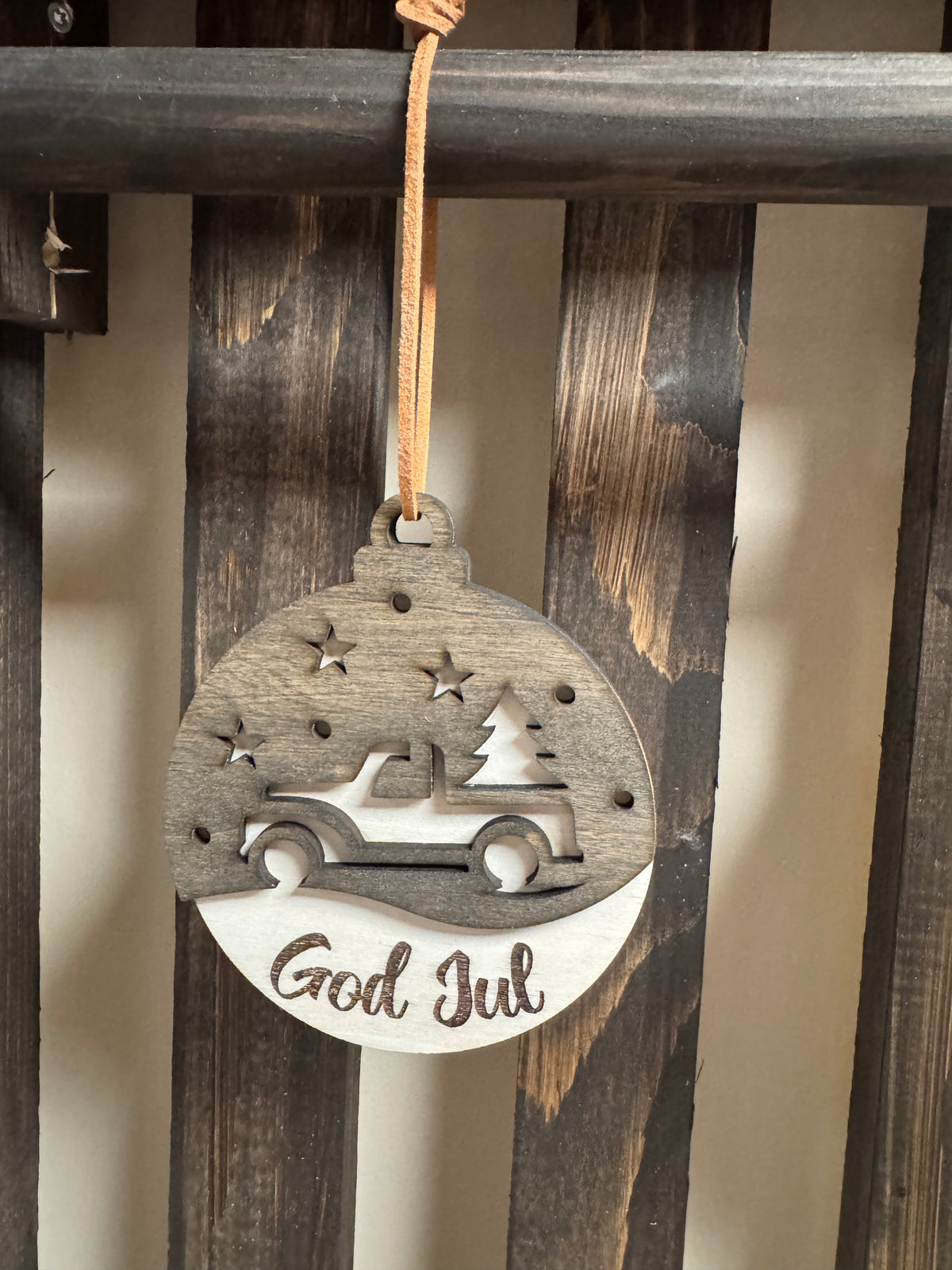 Julekuler i tre - God Jul! Velg mellom 9 fine motiv