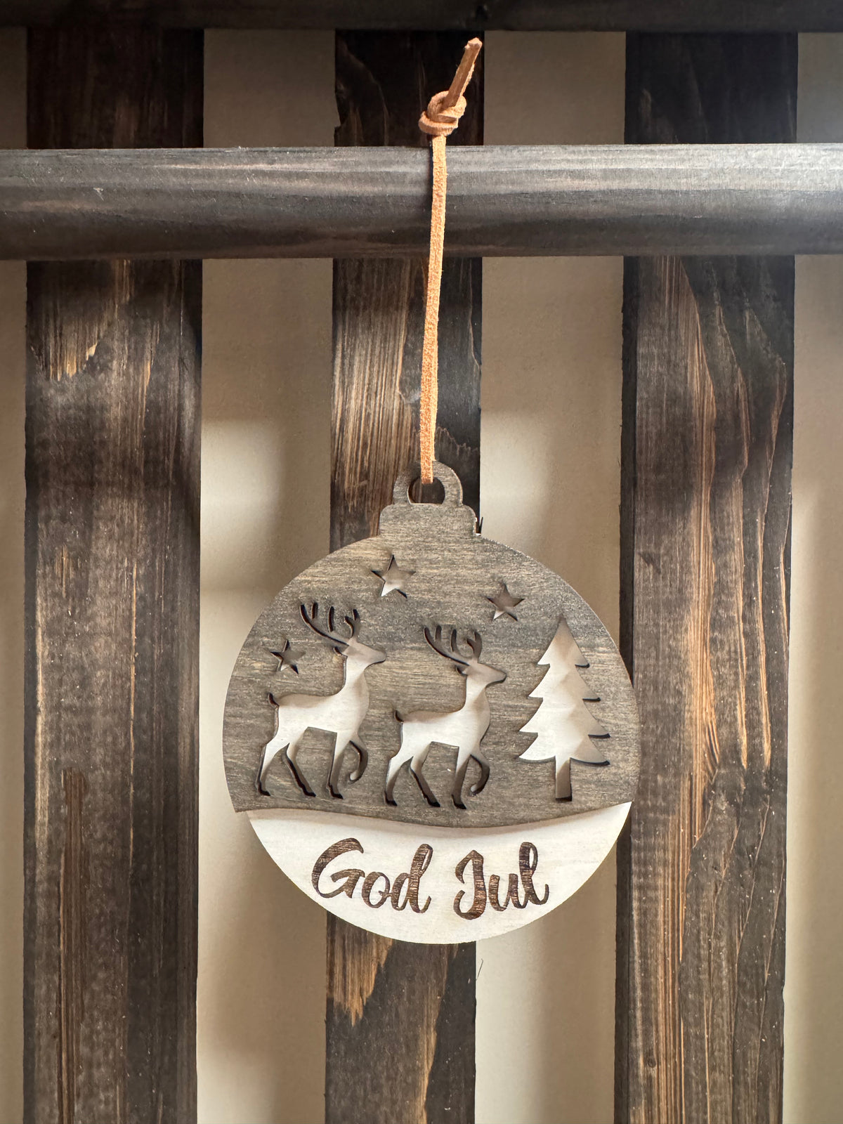 Julekuler i tre - God Jul! Velg mellom 9 fine motiv