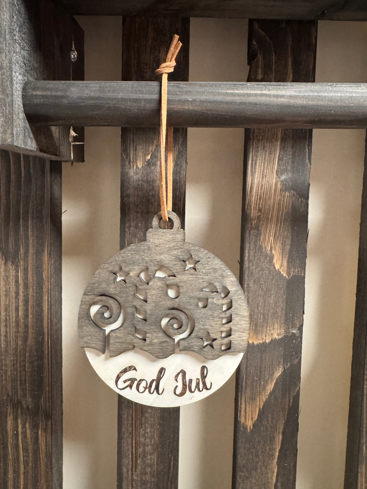 Julekuler i tre - God Jul! Velg mellom 9 fine motiv
