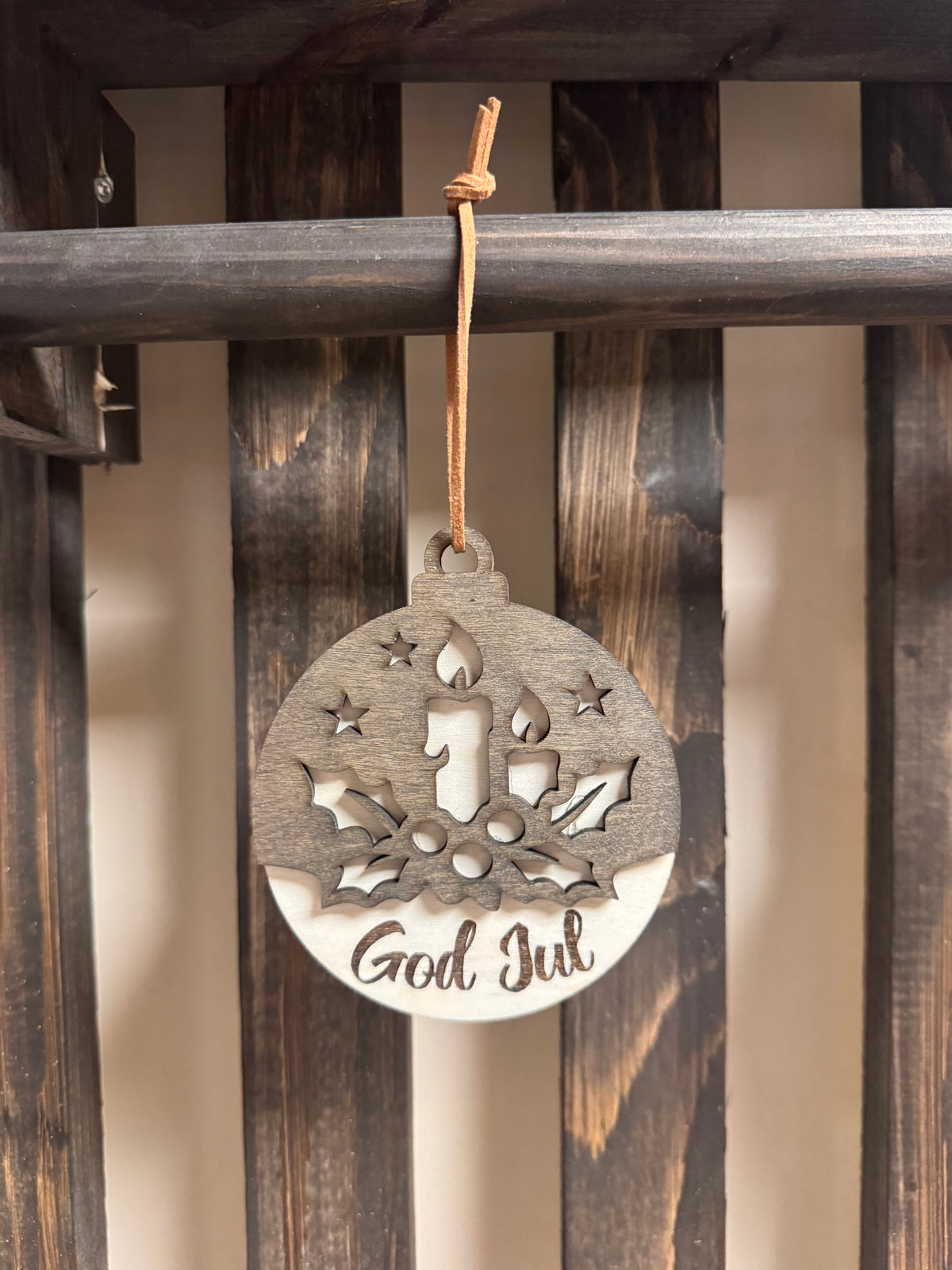 Julekuler i tre - God Jul! Velg mellom 9 fine motiv