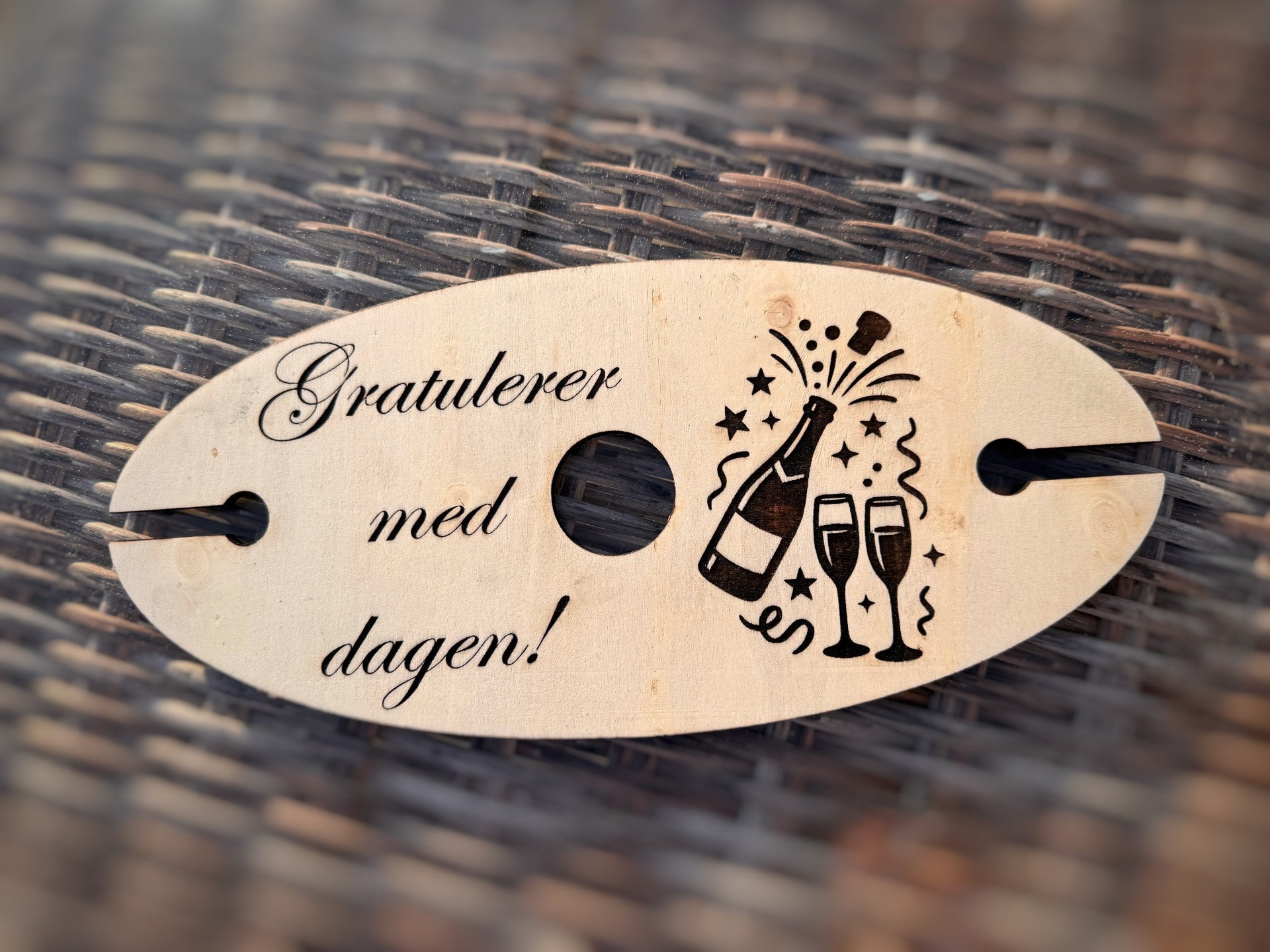 Vinglassholder til flaske